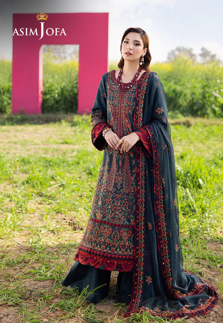 AJELLD-04 EMBROIDERED LAWN Stitched 3PC