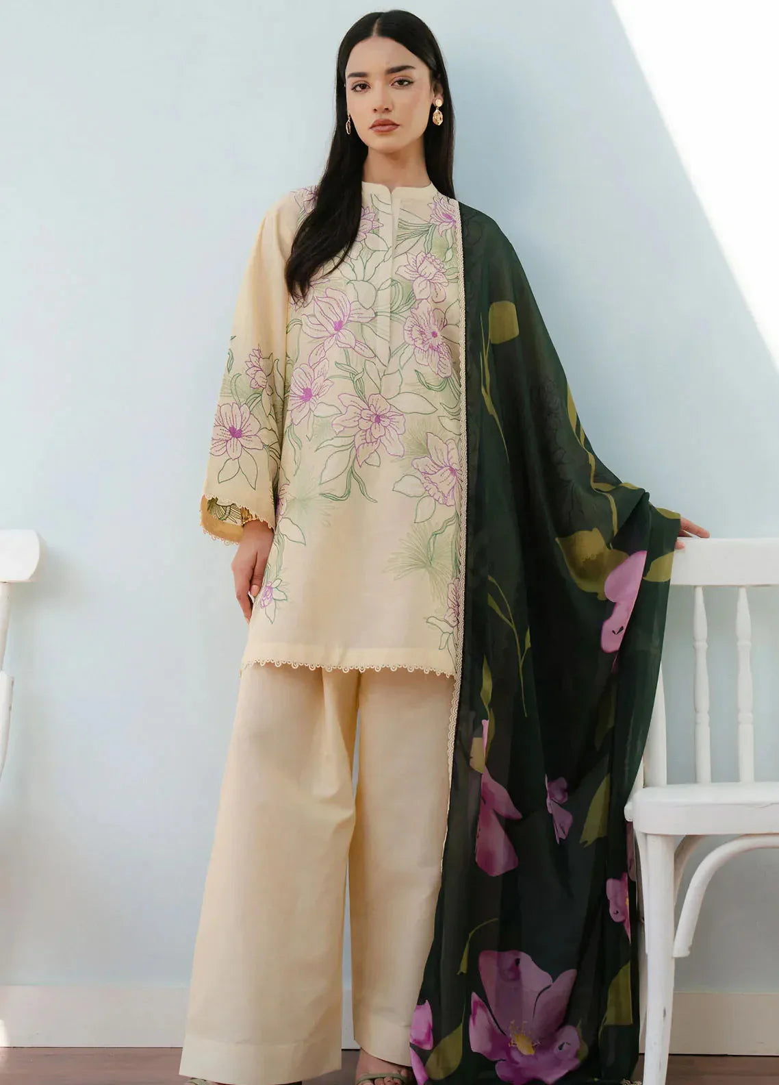 COCO LAWN EMB 2pc UNSTITCHED (#001) UNSTITCHED