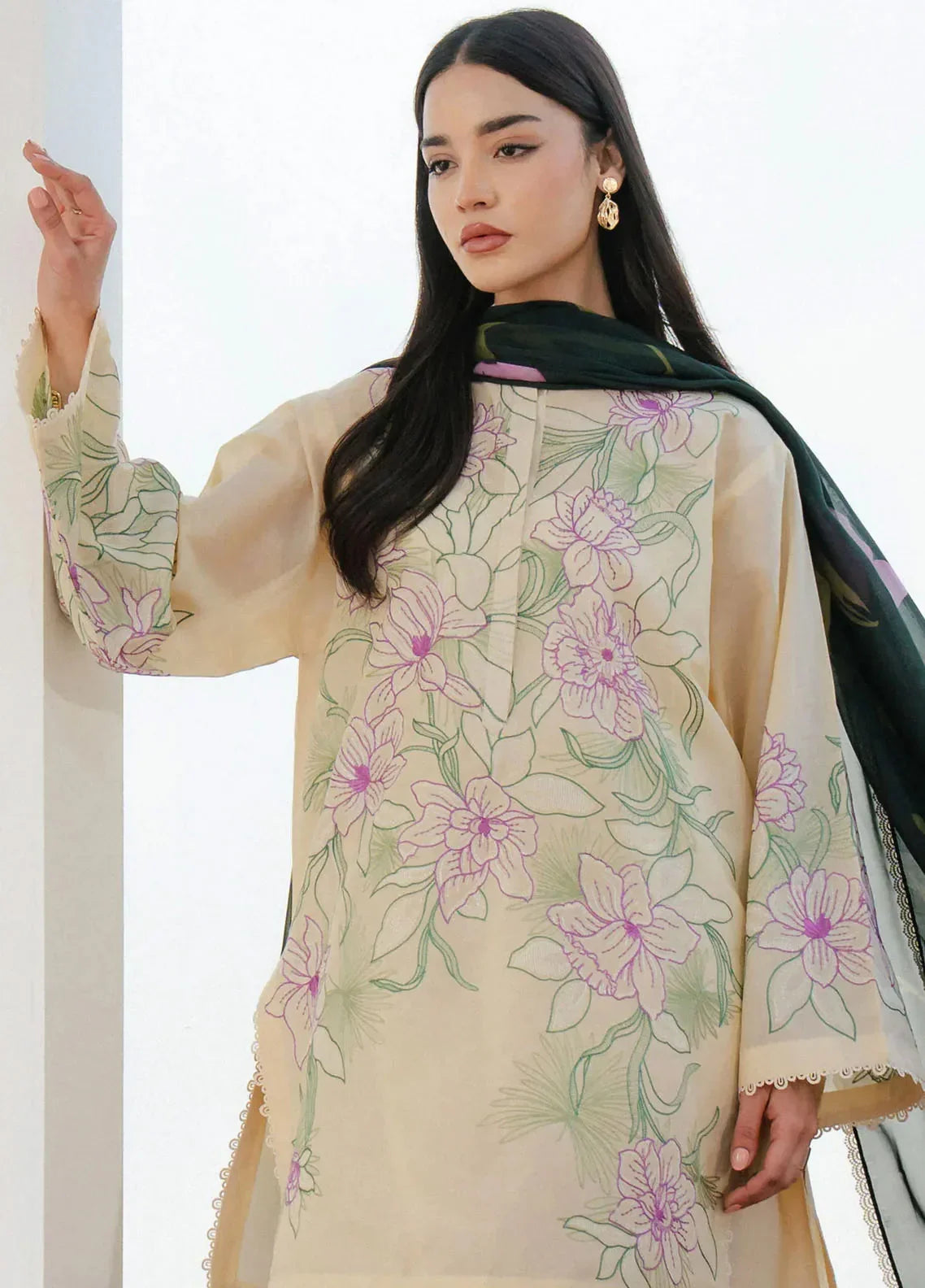 COCO LAWN EMB 2pc UNSTITCHED (#001) UNSTITCHED
