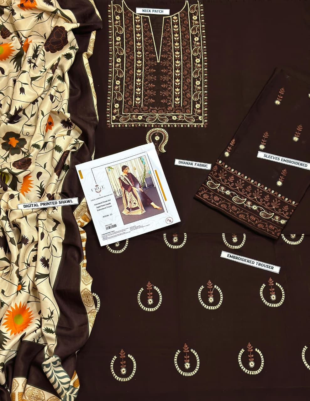 LAWN 3PC EMBROIDERED 007