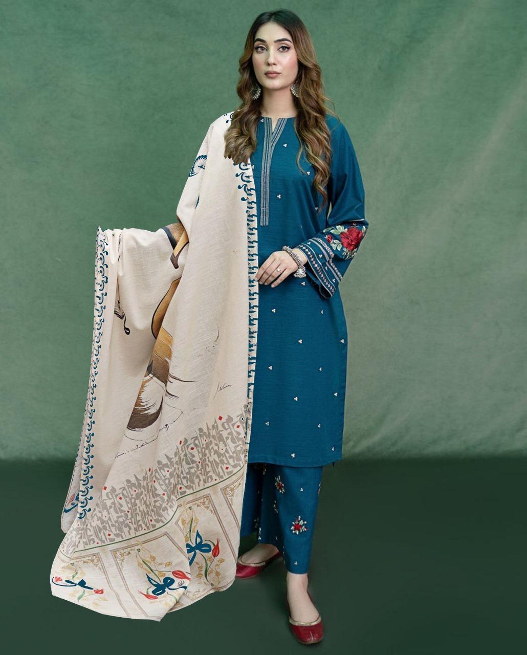 LAWN 3PC EMBROIDERED 011