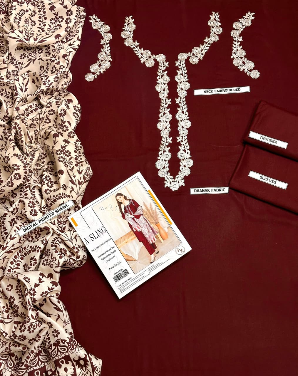 LAWN 3PC EMBROIDERED 009