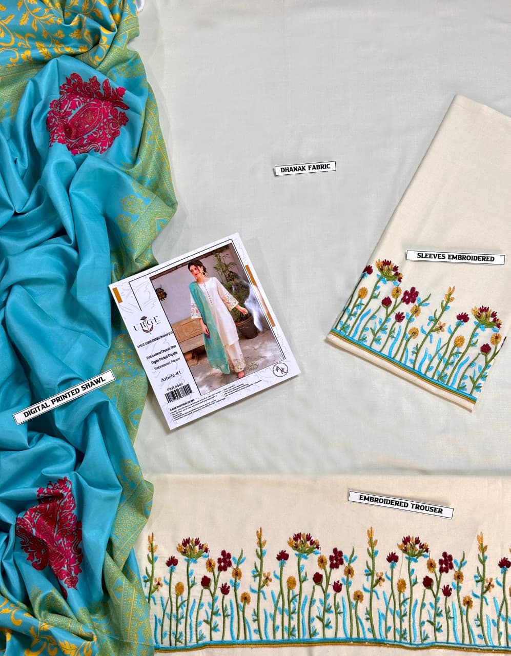 LAWN 3PC EMBROIDERED 010