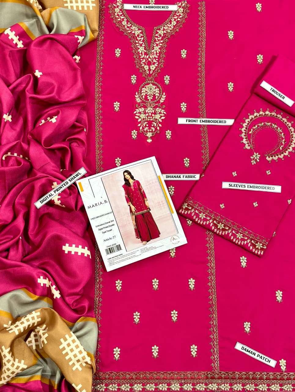 🌸 WINTER'S COLLECTION 🌸  🟥 BRAND NAME : LIBAAS 🟨 CATEGORY : DHANAK 3PC Embroidered (006)