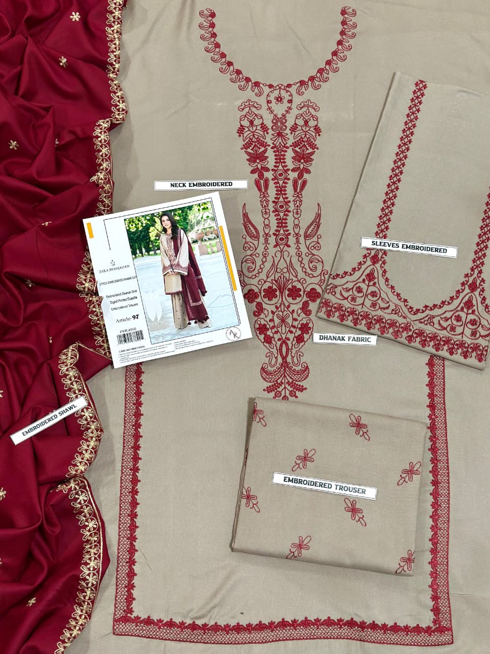 🌸 SUMMER'S COLLECTION 🌸  🟥 BRAND NAME : LIBAAS 🟨 CATEGORY : LAWN 3PC Embroidered (003)