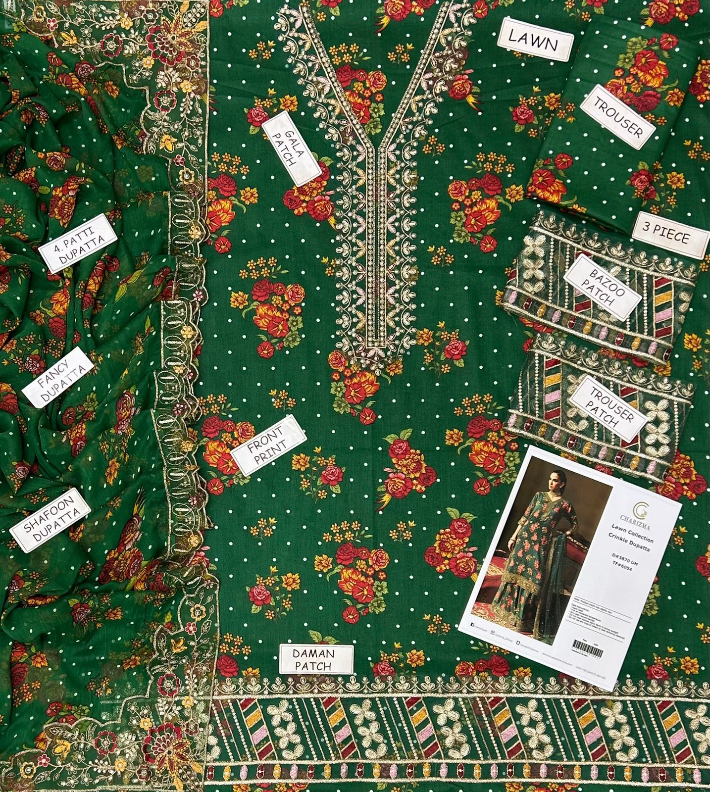 Lawn collection 2026 Charizma MOST DEMANDING EDITION 03PCS UNSTITCHED SUIT