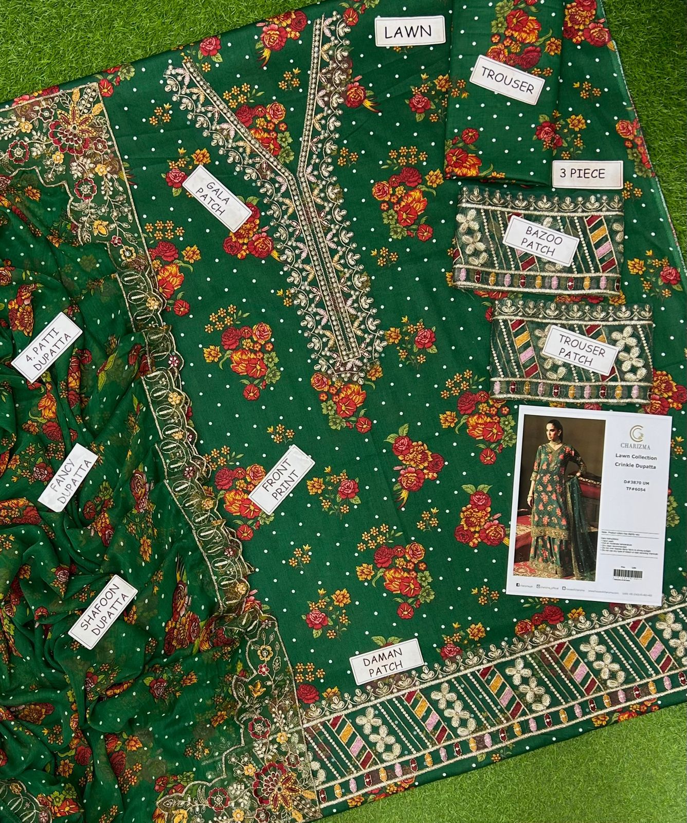 Lawn collection 2026 Charizma MOST DEMANDING EDITION 03PCS UNSTITCHED SUIT