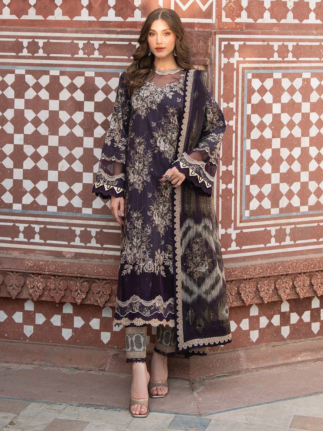 Lawn collection 2026 BIN Ilyas MOST DEMANDING EDITION 03PCS UNSTITCHED SUIT