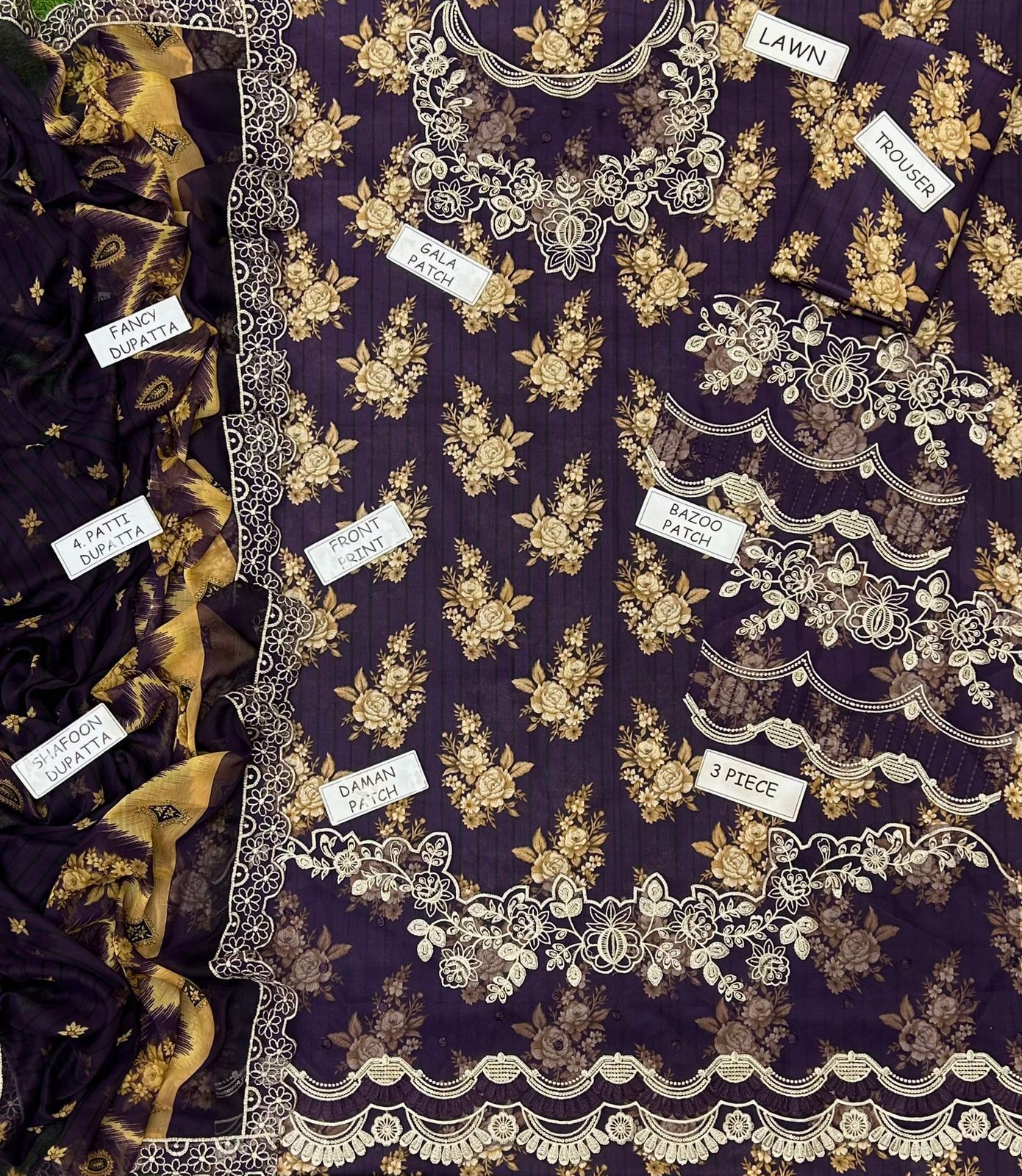 Lawn collection 2026 BIN Ilyas MOST DEMANDING EDITION 03PCS UNSTITCHED SUIT