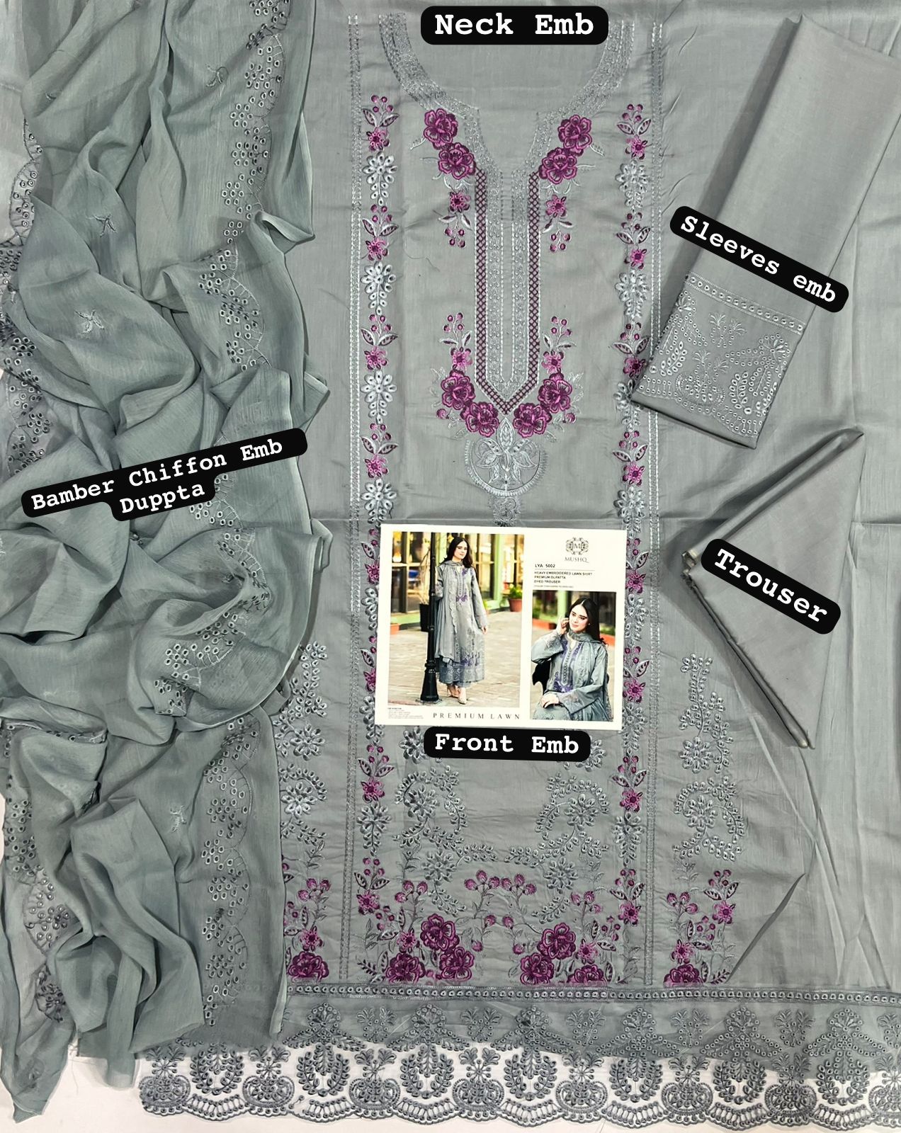 Mushq MOST DEMANDING EDITION 03PCS UNSTITCHED SUIT