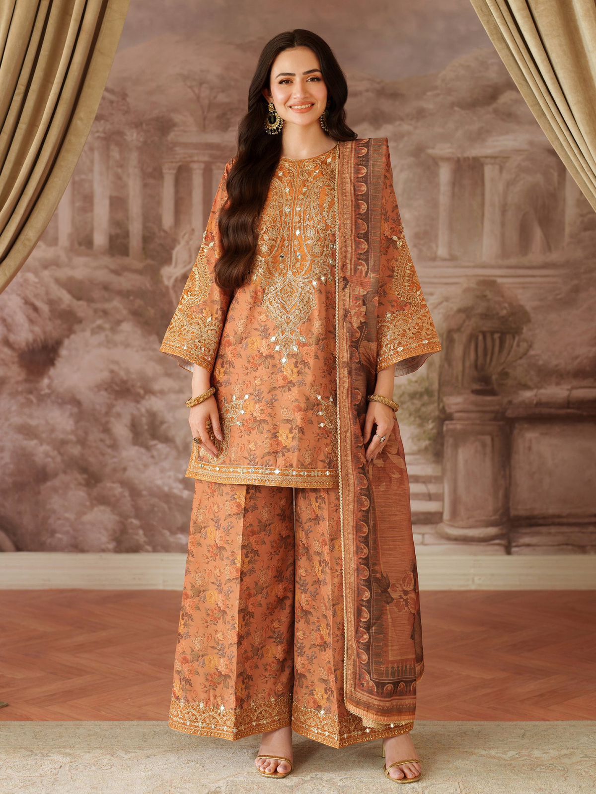 Lawn collection 2026 Mohagni MOST DEMANDING EDITION 03PCS UNSTITCHED SUIT FABRIC Digtal printed lawn9