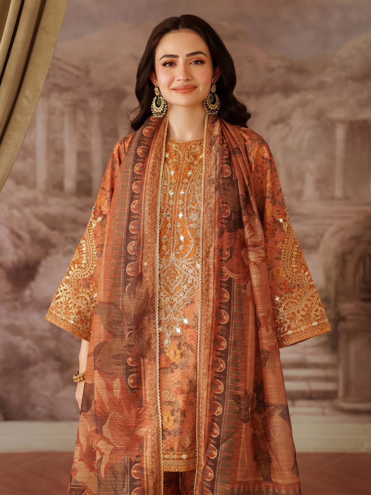 Lawn collection 2026 Mohagni MOST DEMANDING EDITION 03PCS UNSTITCHED SUIT FABRIC Digtal printed lawn9