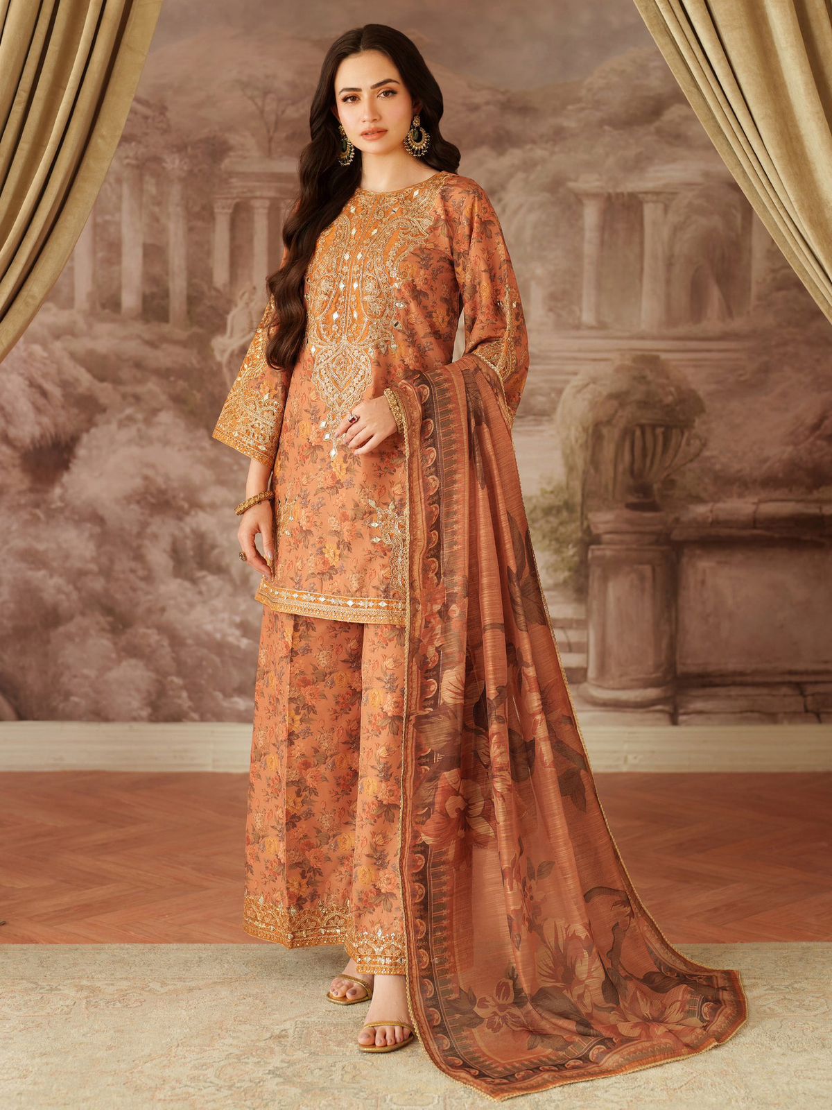 Lawn collection 2026 Mohagni MOST DEMANDING EDITION 03PCS UNSTITCHED SUIT FABRIC Digtal printed lawn9
