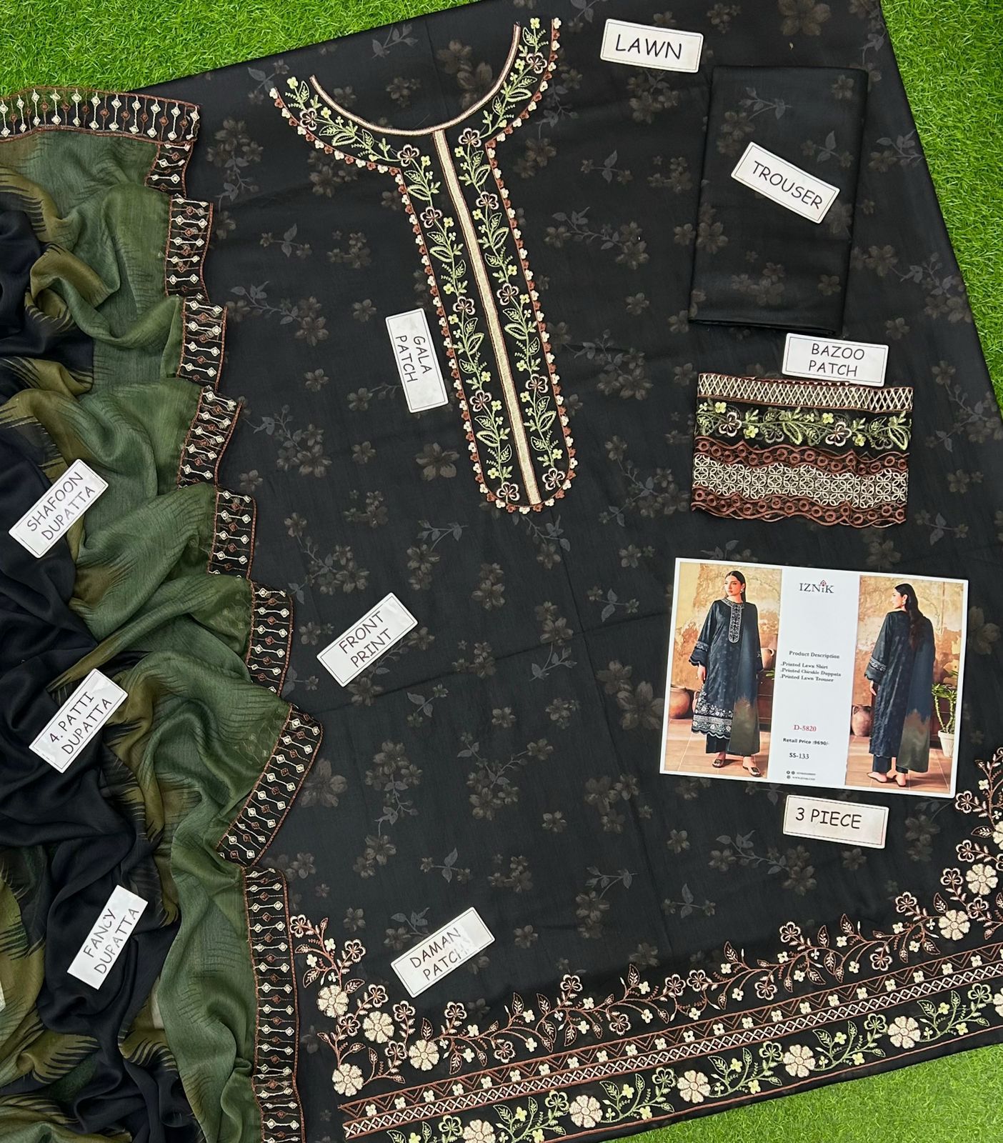 Lawn collection 2026 Iznik MOST DEMANDING EDITION 03PCS UNSTITCHED SUIT