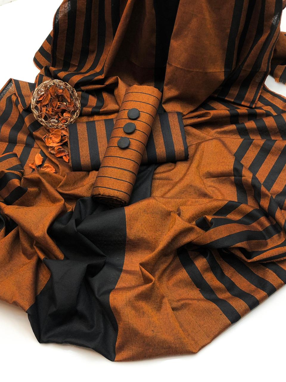 3pc Multani Susi Khaadi (orange)