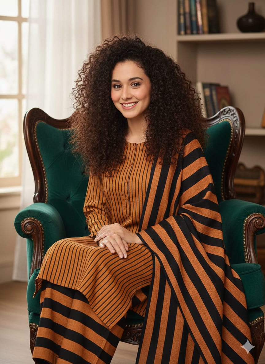 3pc Multani Susi Khaadi (orange)